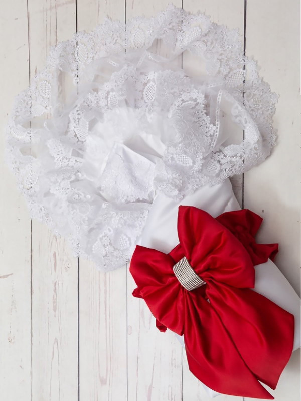 Конверт Дора белый-красный