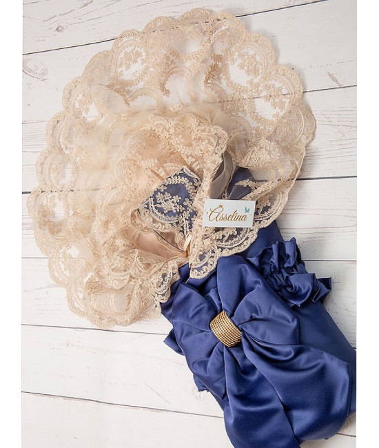 Конверт на выписку Дора синий