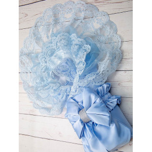 Конверт на выписку Дора голубой