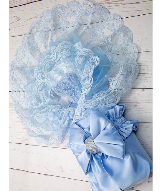 Конверт на выписку Дора голубой