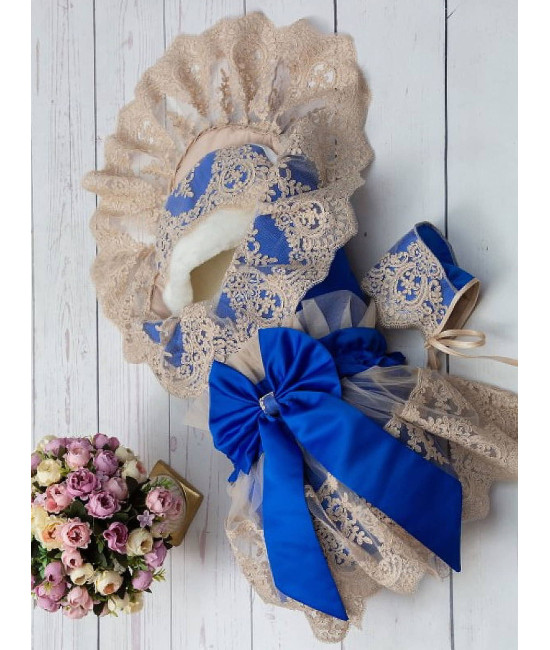 Конверт на выписку Элави яркий-синий