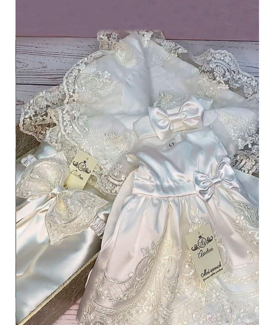 Комплект на выписку Императорский-Принцесса молочный