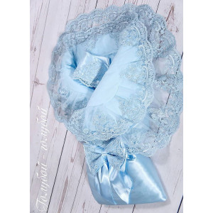 Конверт на выписку Императорский голубой