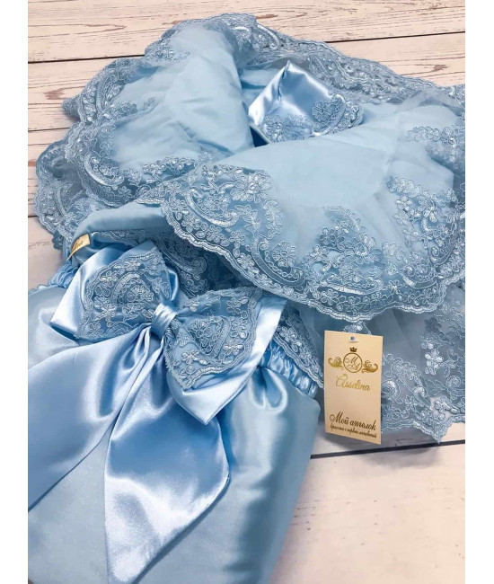 Конверт на выписку Императорский голубой