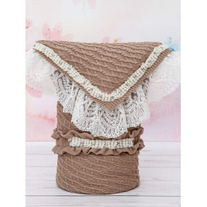 Вязаный конверт Жемчуг какао