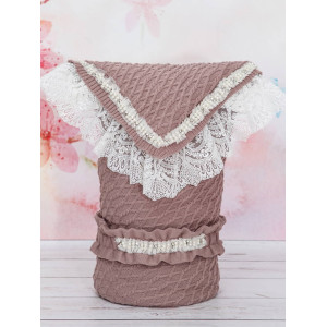 Вязаный конверт Жемчуг кофе