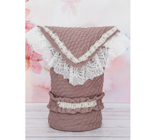 Вязаный конверт Жемчуг кофе