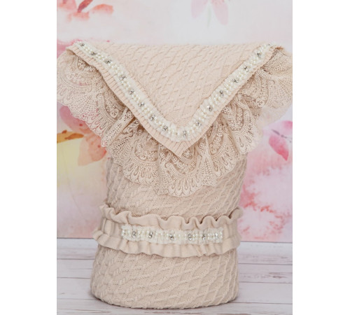 Вязаный конверт Жемчуг крем-брюле