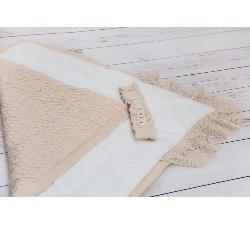 Вязаный конверт Жемчуг крем-брюле