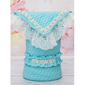 Вязаный конверт Жемчуг тиффани