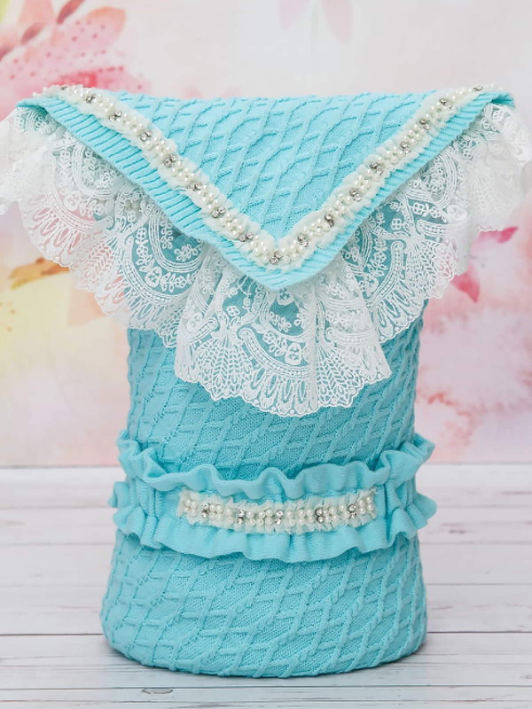 Вязаный конверт Жемчуг тиффани