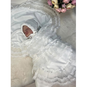 Летний комплект на выписку Линда молочный