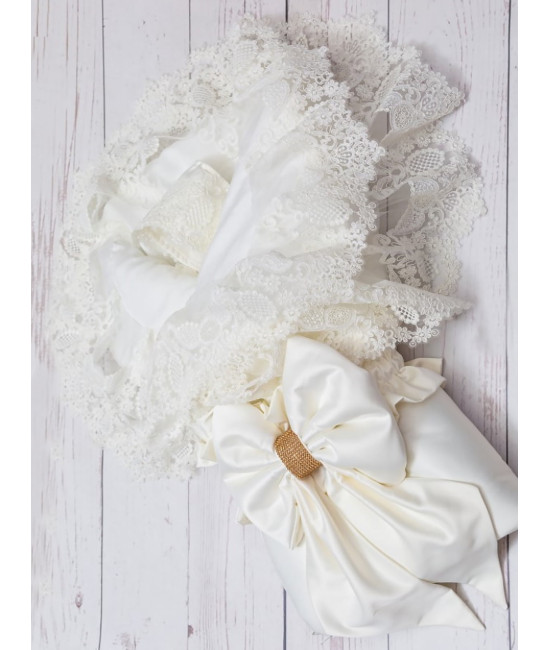 Комплект на выписку для новорожденного Лола-Буше молочный