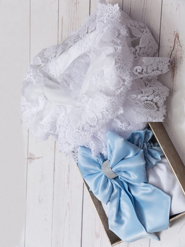 Конверт Лола белый-голубой