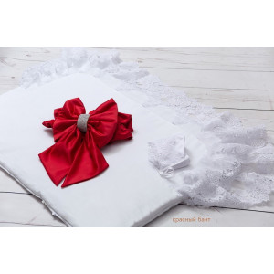 Конверт на выписку Лола белый-красный