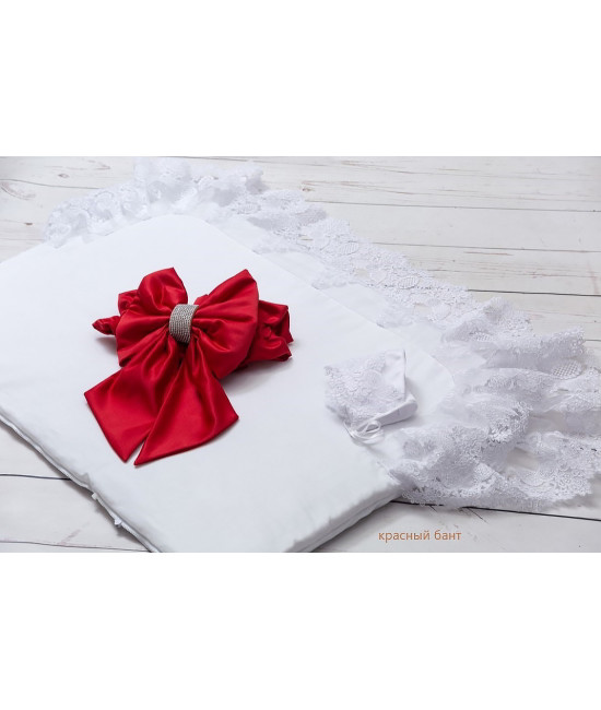 Конверт на выписку Лола белый-красный