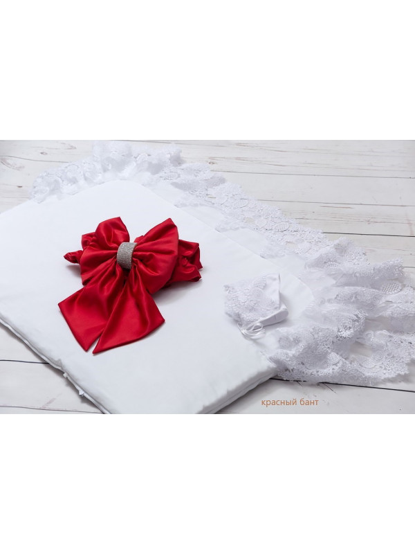 Конверт на выписку Лола белый-красный