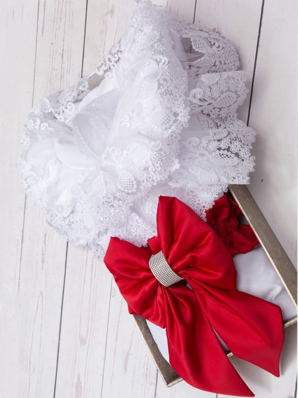 Конверт Лола белый-красный