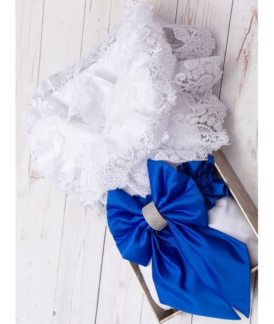 Конверт на выписку Лола белый-синий