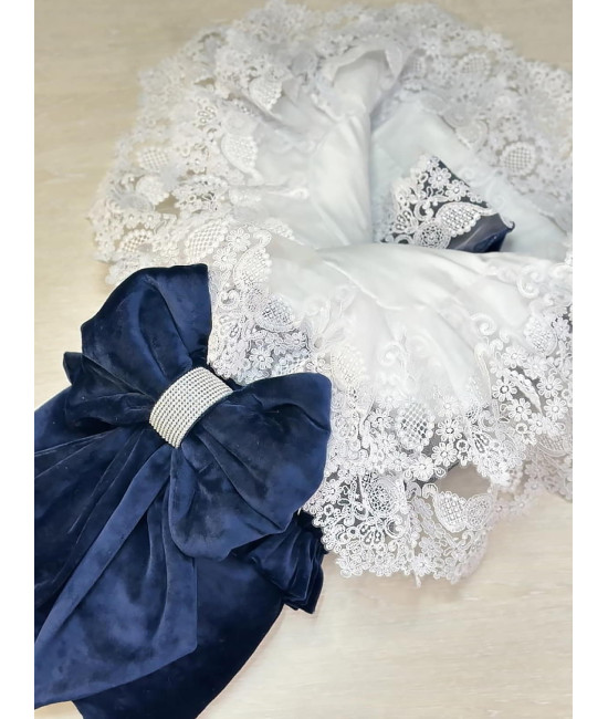 Конверт на выписку Лола Бархат синий