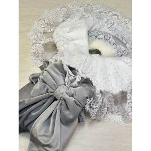 Конверт на выписку Лола Бархат серый