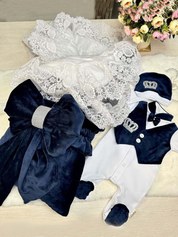 Комплект Лола-Джентльмен бархат синий