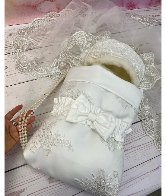 Конверт на выписку МариМар молочный