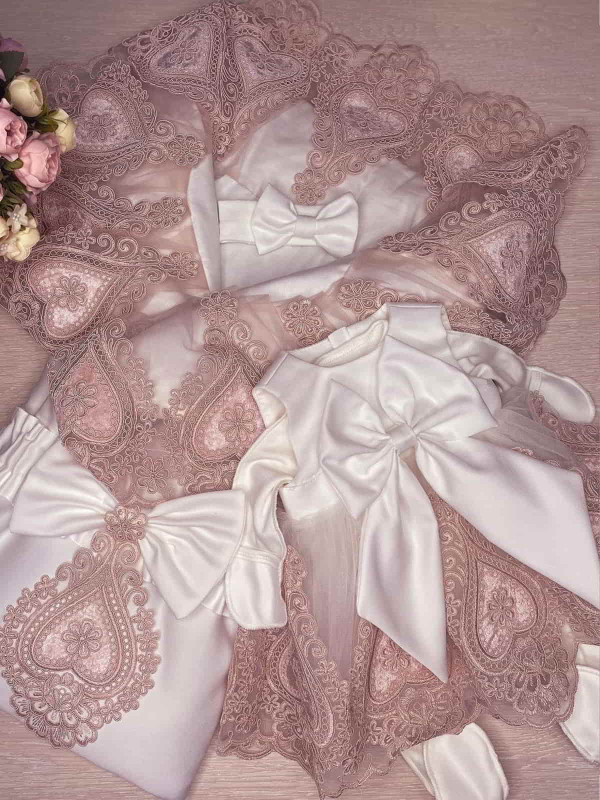 Комплект Маркиза-Людовика молочный-пудра