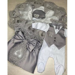 Комплект на выписку Маркиз-Джентльмен серый