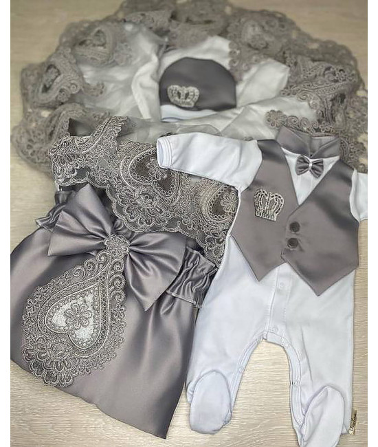 Комплект на выписку Маркиз-Джентльмен серый