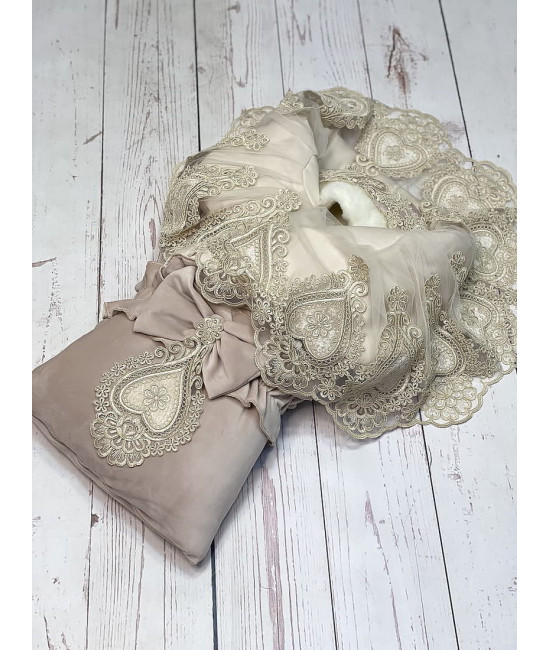 Конверт на выписку Маркиза бархат какао