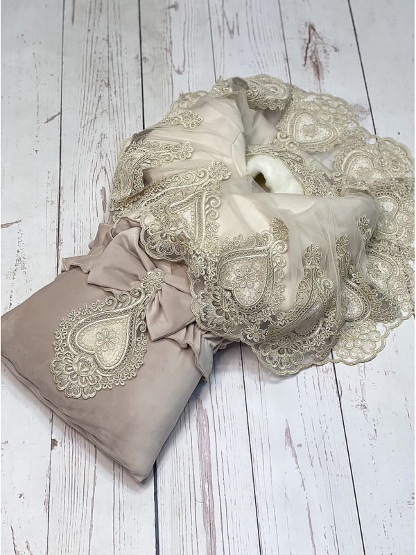 Конверт Маркиза бархат какао