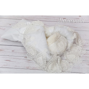 Конверт на выписку Маркиза молочный