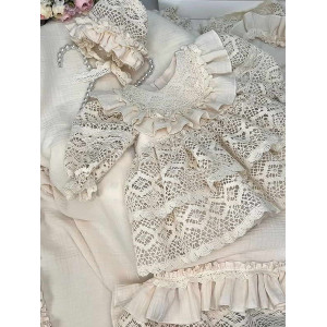 Летний комплект на выписку Мелисса крем