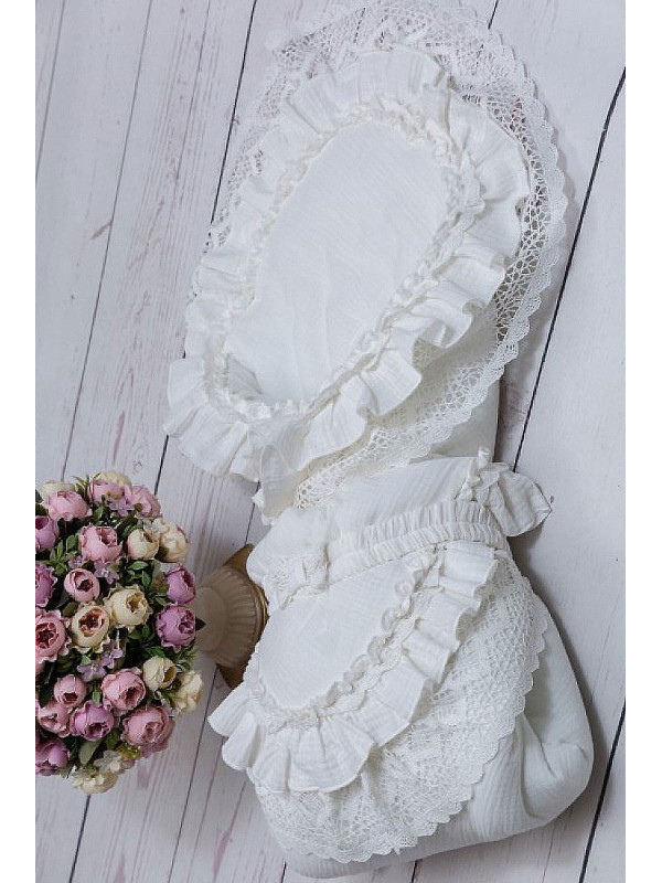 Муслиновый конверт Мелисса молочный