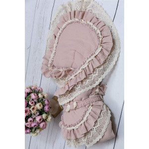 Летний муслиновый конверт на выписку Мелисса какао