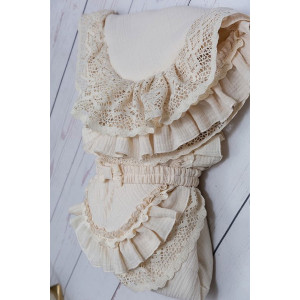 Летний муслиновый конверт на выписку Мелисса крем