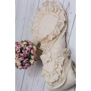 Летний муслиновый конверт на выписку Мелисса крем