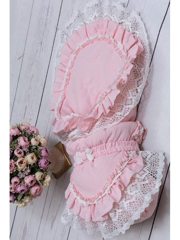 Муслиновый конверт Мелисса розовый