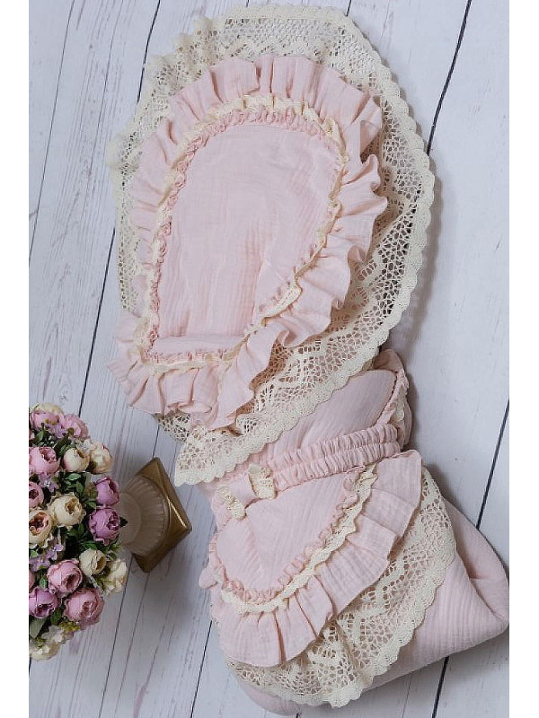 Муслиновый конверт Мелисса светло-розовый