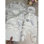 Комплект на выписку Мира-Джентльмен молочный