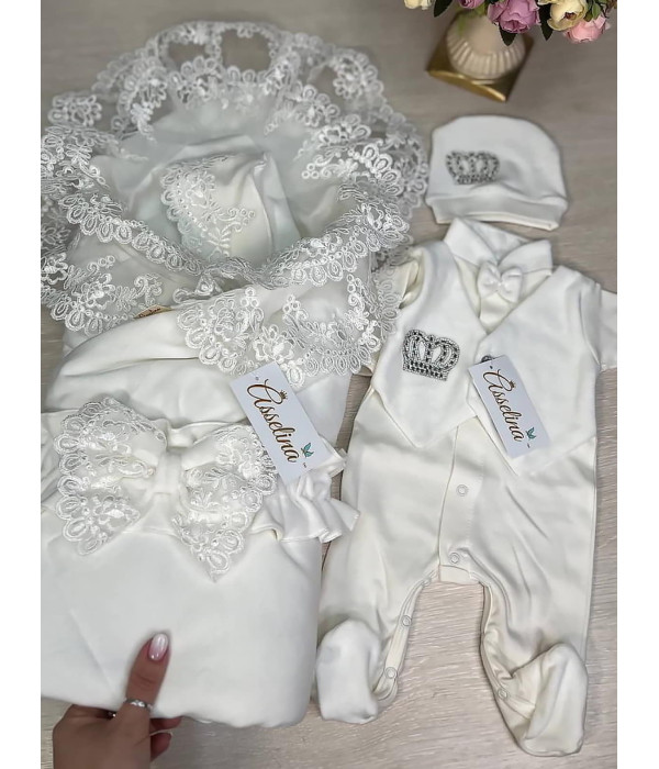 Комплект на выписку Мира-Джентльмен молочный