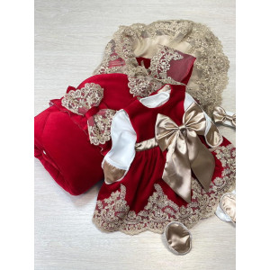 Комплект на выписку Мира-Лея красный