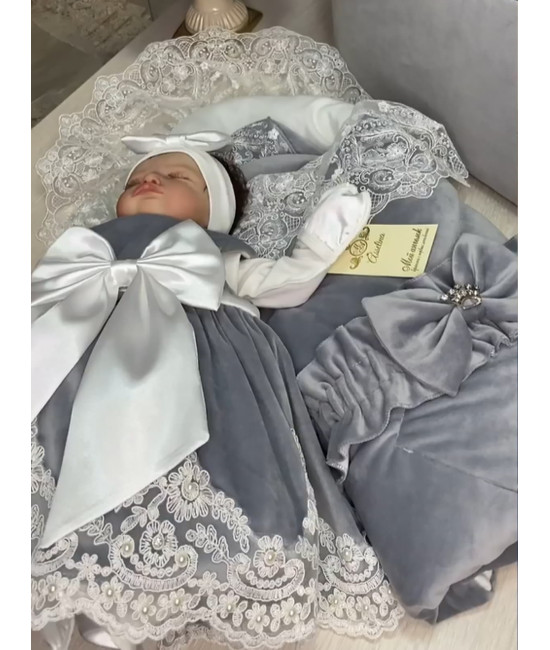 Комплект на выписку Мира-Лея серый