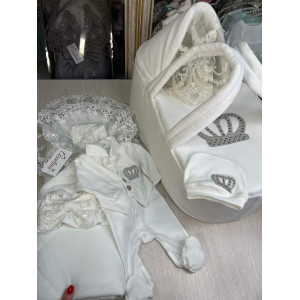 Комплект на выписку Мира-Джентльмен молочный