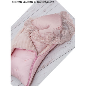 Конверт для новорожденного Пуф розовый