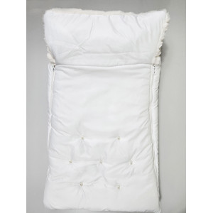 Конверт для новорожденного Пуф белый-молочный