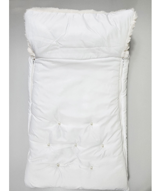 Конверт для новорожденного Пуф белый-молочный