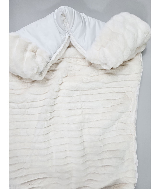 Конверт для новорожденного Пуф белый-молочный