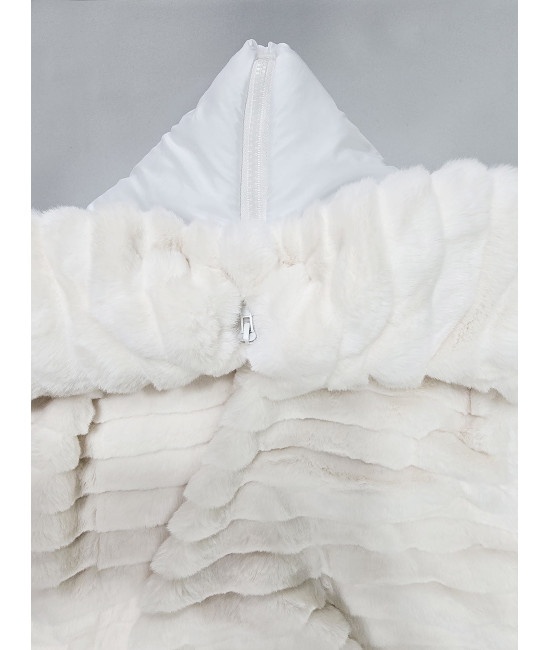 Конверт для новорожденного Пуф белый-молочный